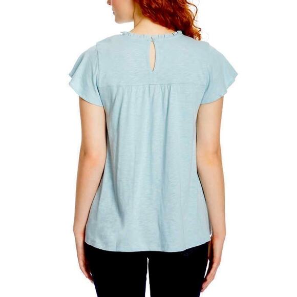 Ella Moss Ladies' Lace Trim Knit Top Seafoam Green - XXL - Picture 2 of 8